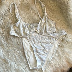 A&F Blue and White Bikini